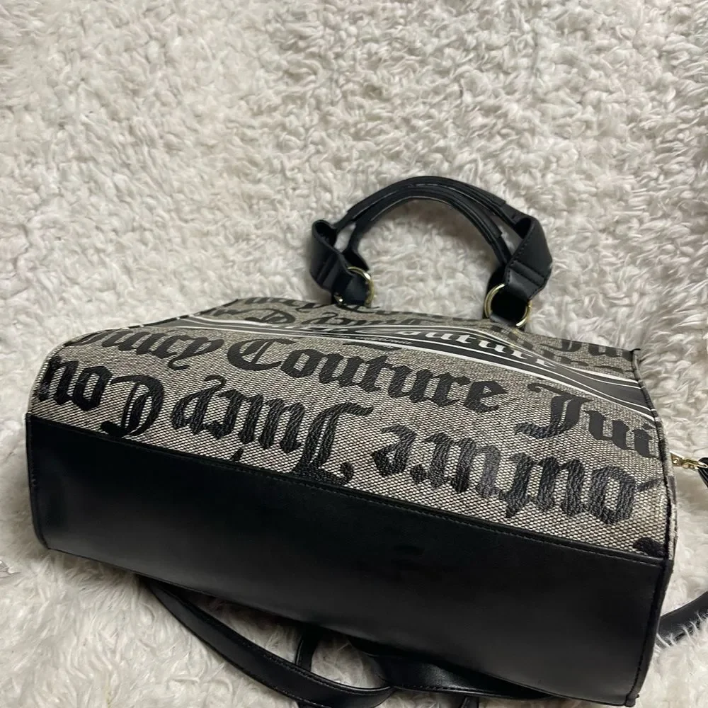 Juicy Couture synthetic Black and White Billboard Medium satchel / shoulder bag